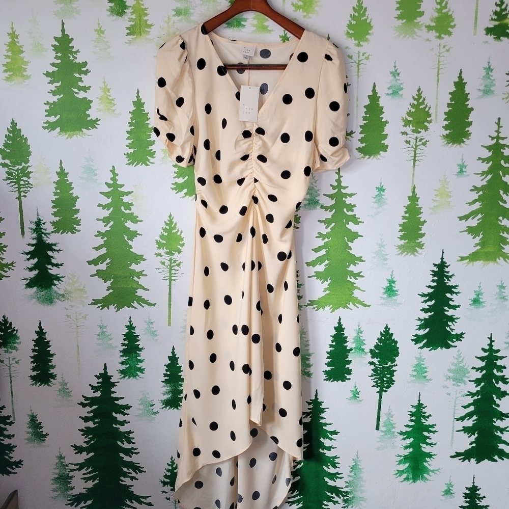 A New Day Crepe Short Sleeve Midi Dress.